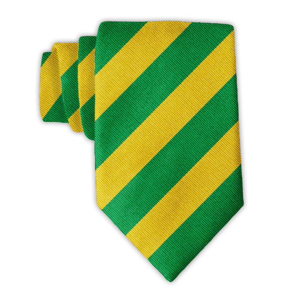 Collegiate Green and Gold Neckties