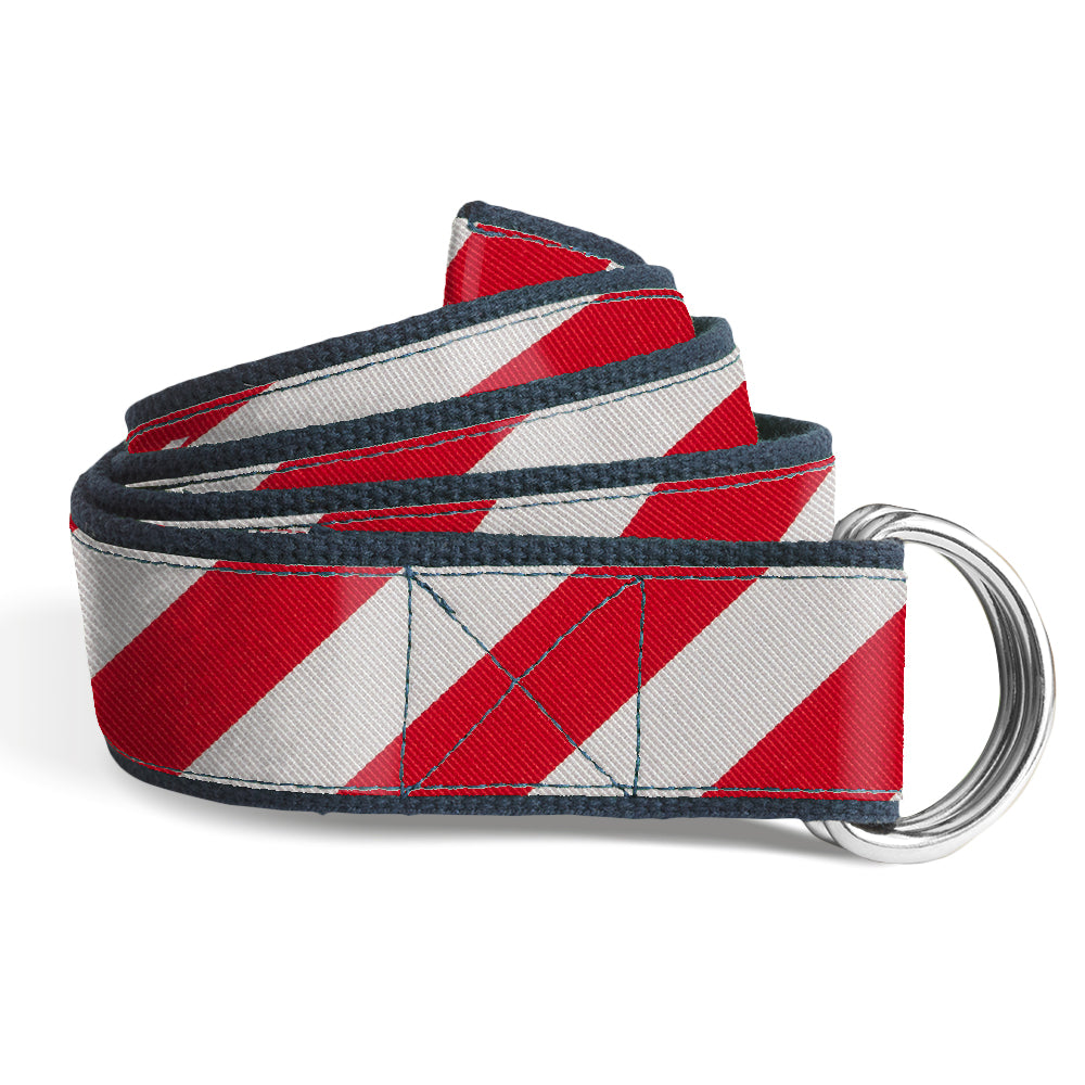 Collegiate Red and Silver - D-Ring Belts