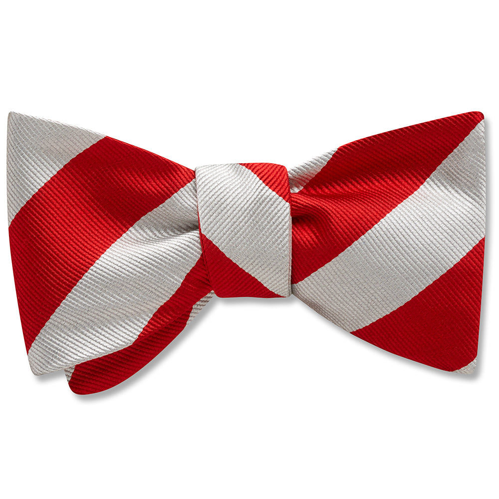 Collegiate Red and Silver bow ties