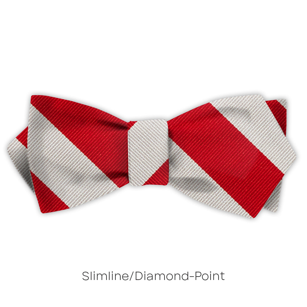 Collegiate Red and Silver - bow ties