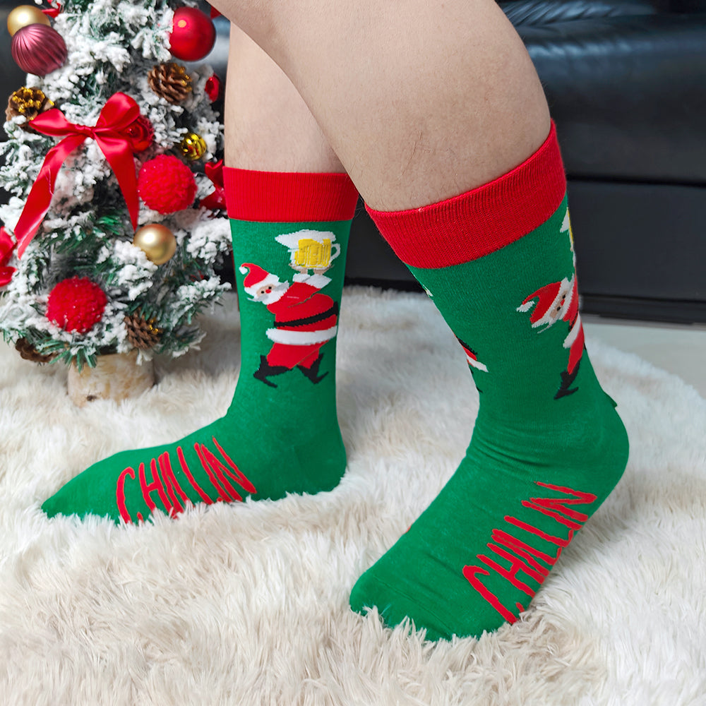 Cool Santa Men's Socks Beau Ties of Vermont