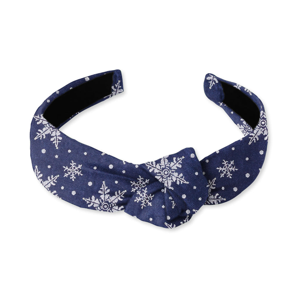 Crystalline Navy Knotted Headband