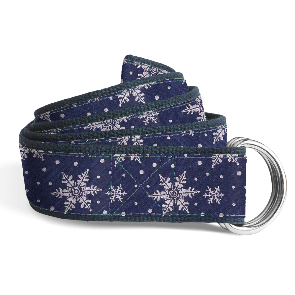 Crystalline Navy D-Ring Belts