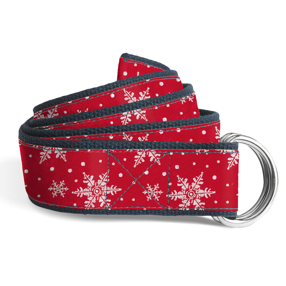 Crystalline Red D-Ring Belts