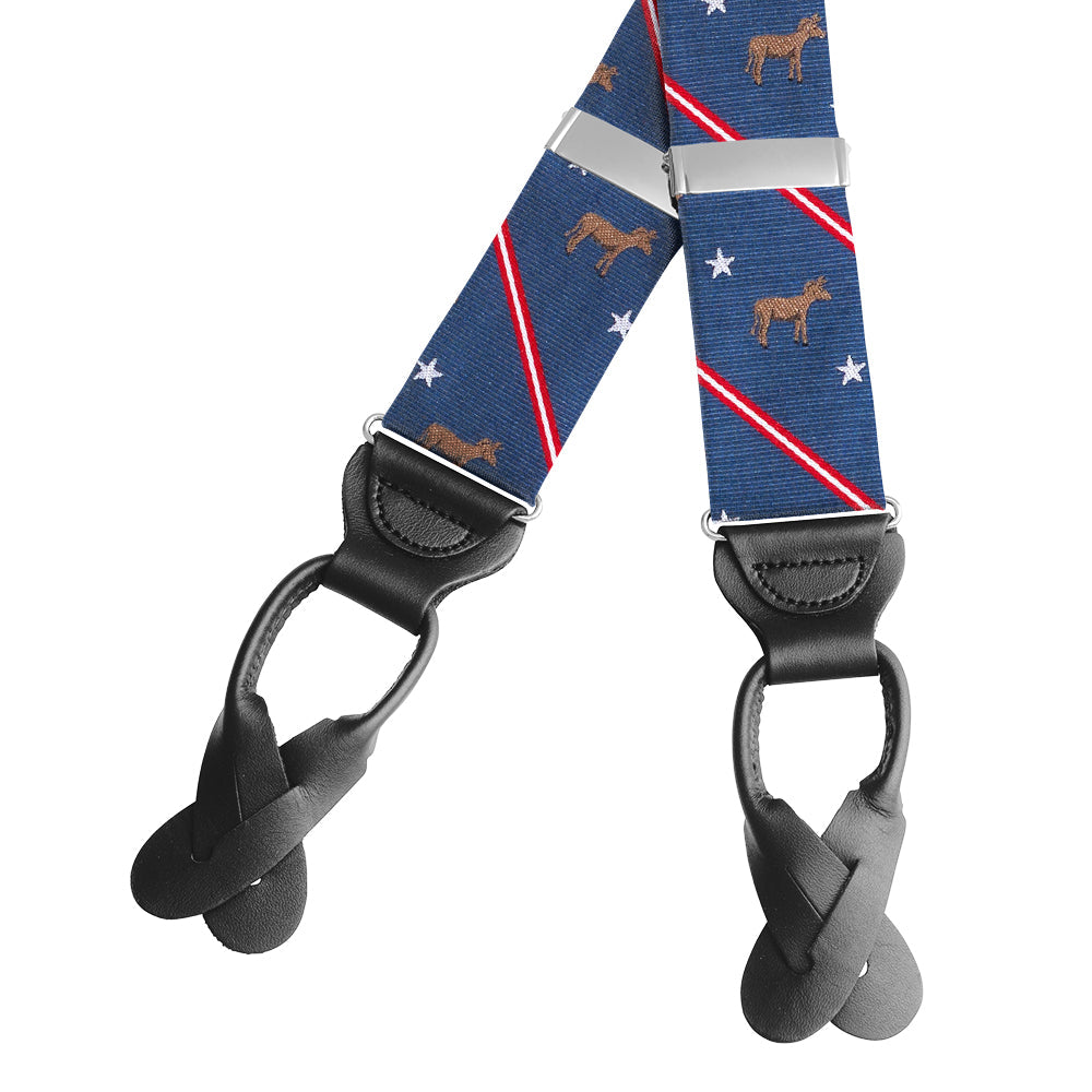 Democrat Blue Braces/Suspenders