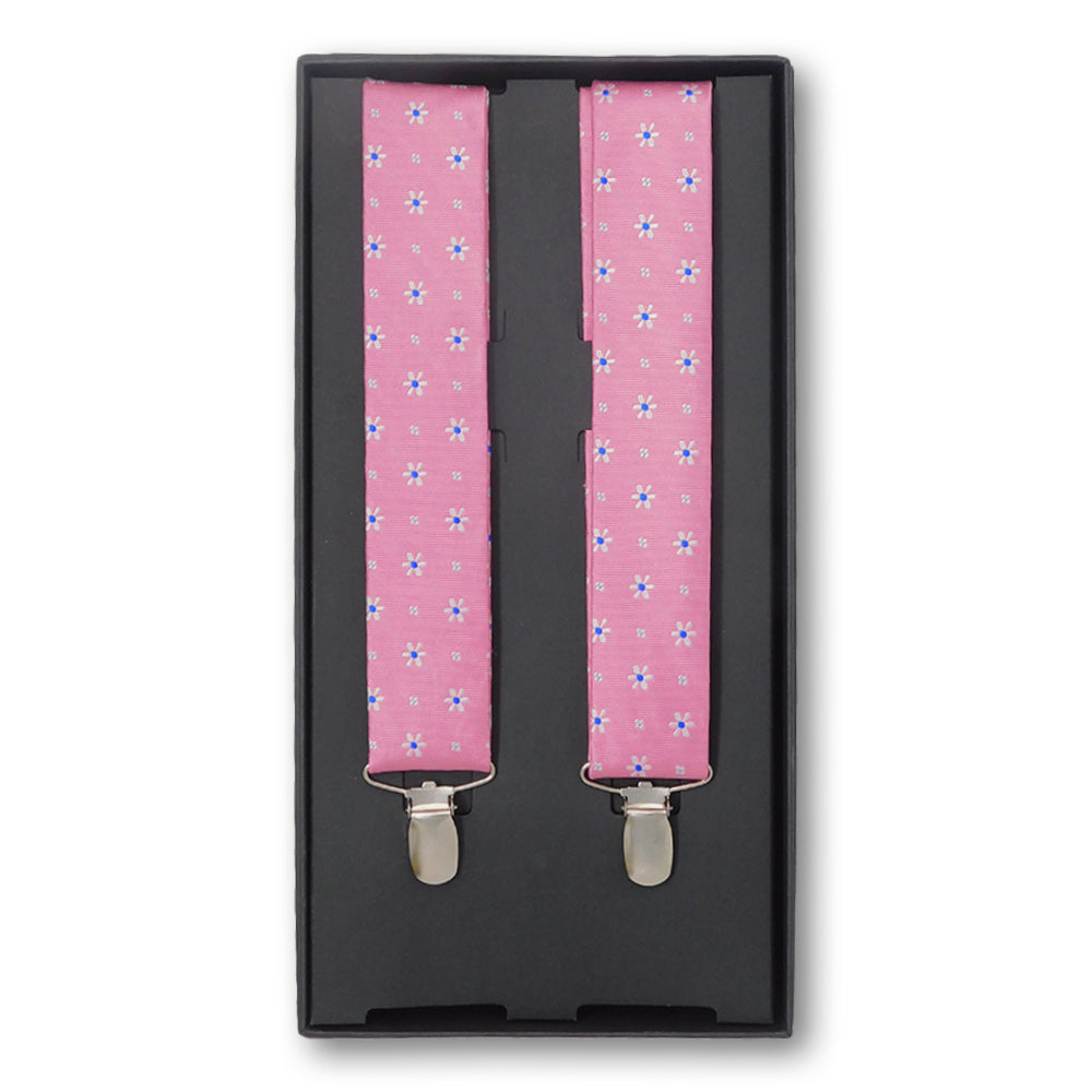 Daisy Springs Pink - Suspenders (Clips)