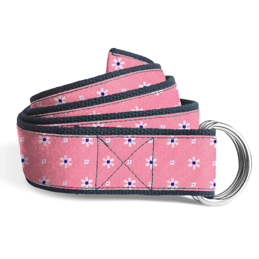 Daisy Springs Pink - D-Ring Belts