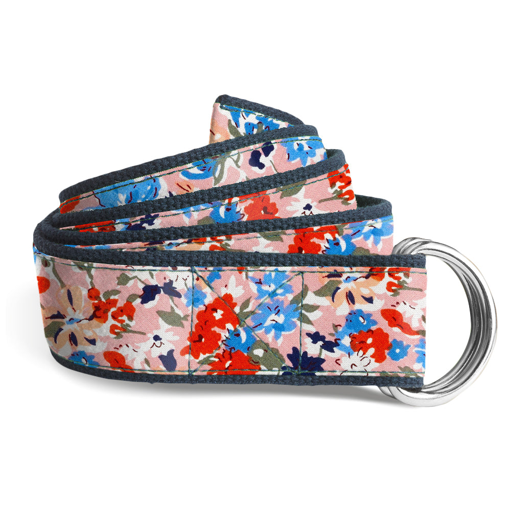 Farm Flower Pink - Women's D-Ring Belts