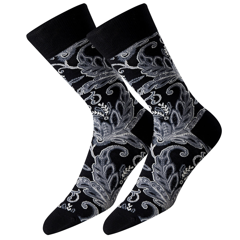 Floralia Black Men's Socks