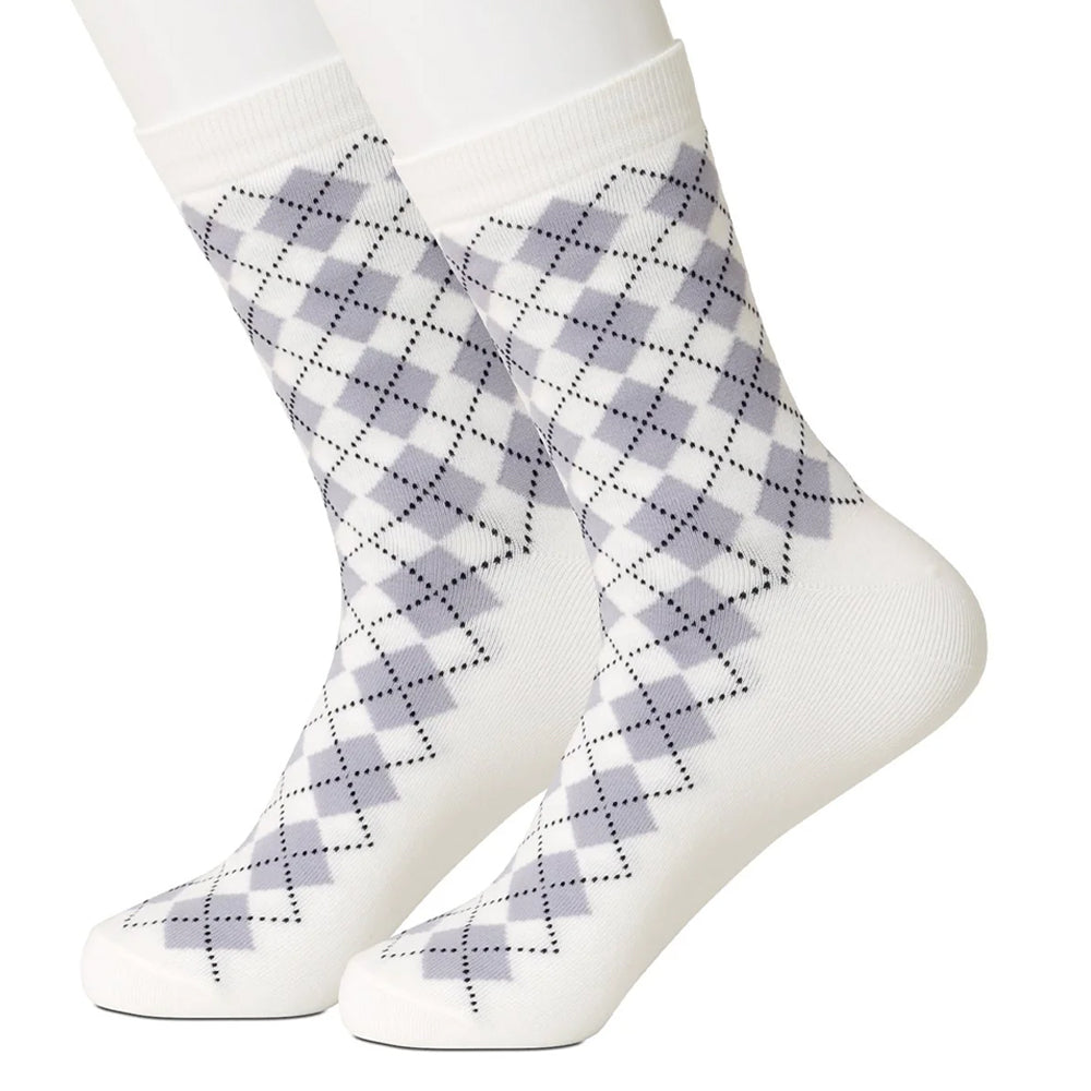 Grey Argyle Women's Socks