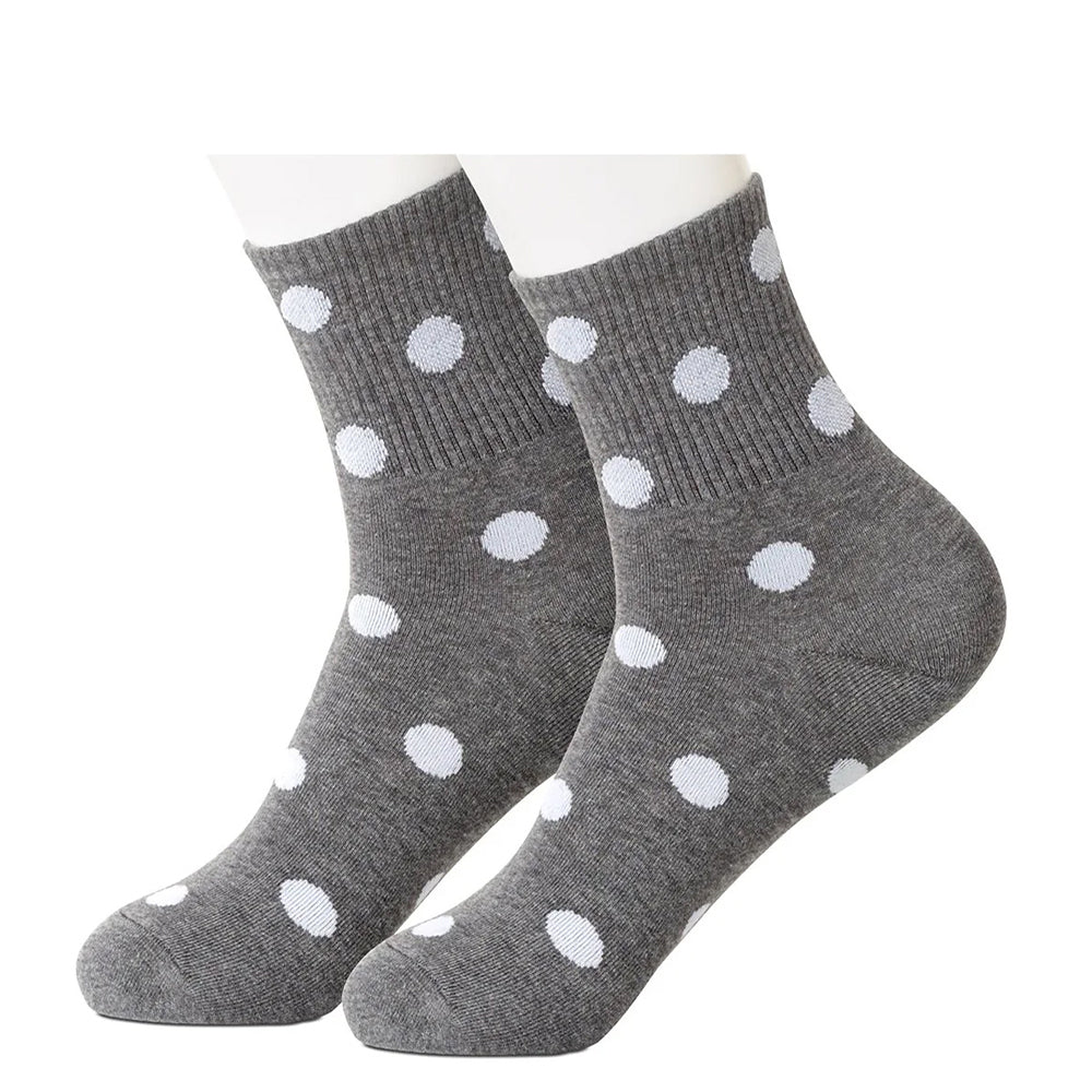 Grey Polka Short Women's Socks