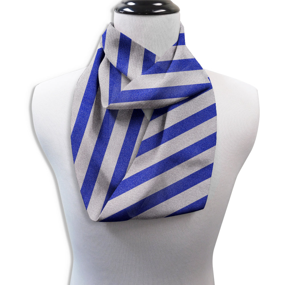 Collegiate Grey and Blue Infinity Scarves