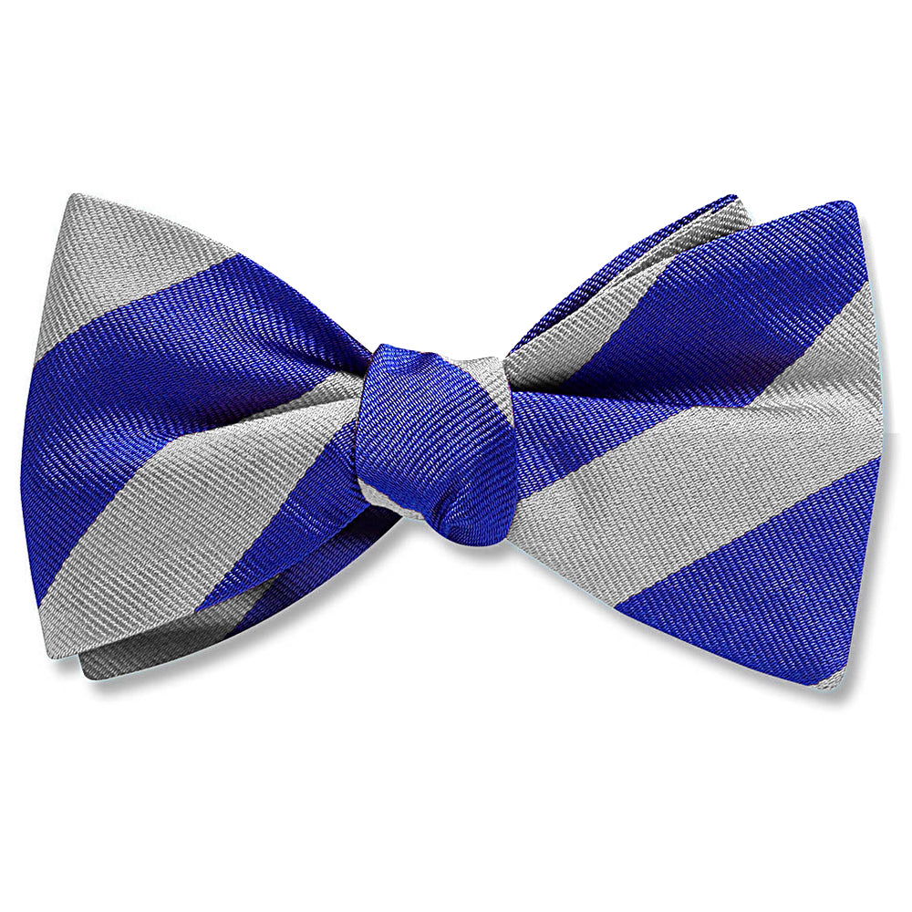 Collegiate Grey and Blue - Dog Bow Ties