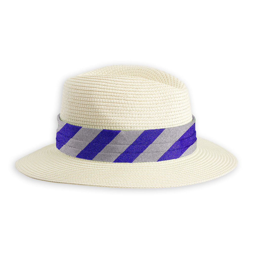 Collegiate Grey and Blue Hat Band