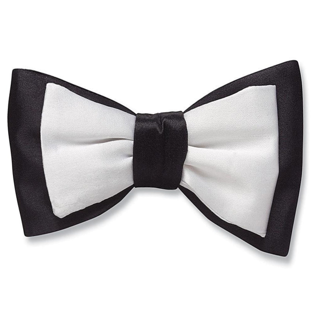 Harlequin White - Reversible bow ties