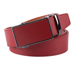 Leather Ratchet Belt - Red – Beau Ties of Vermont display picture 1