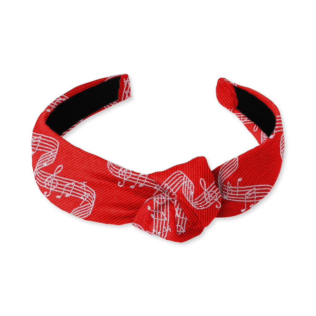 Melodious Red Knotted Headband