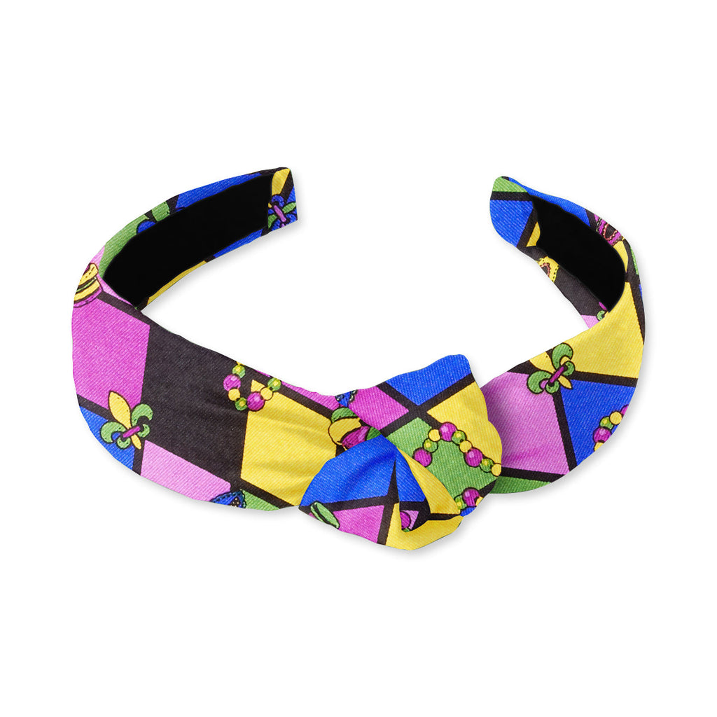 Mardi Gras Knotted Headband
