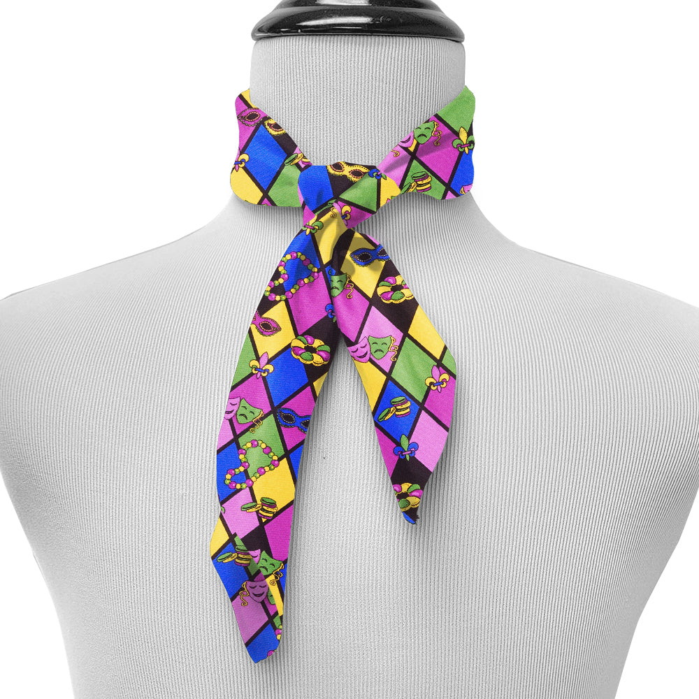 Mardi Gras Silk Neckerchief