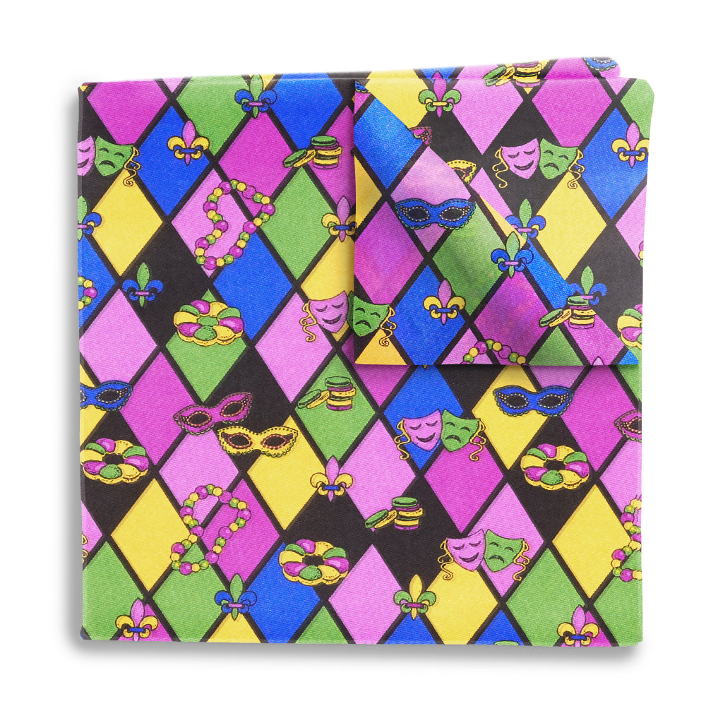 Mardi Gras Pocket Squares