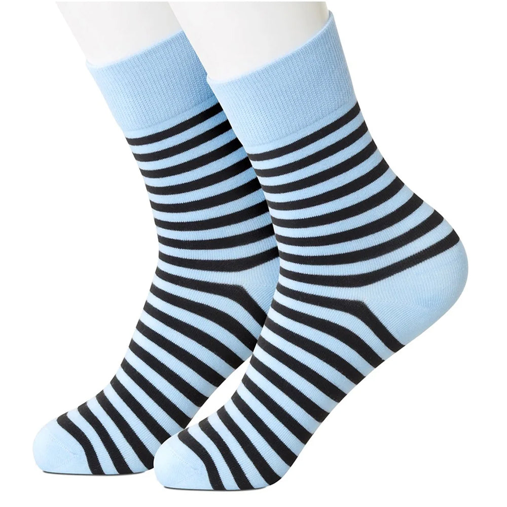 Navy and Blue Stripe Women's Socks