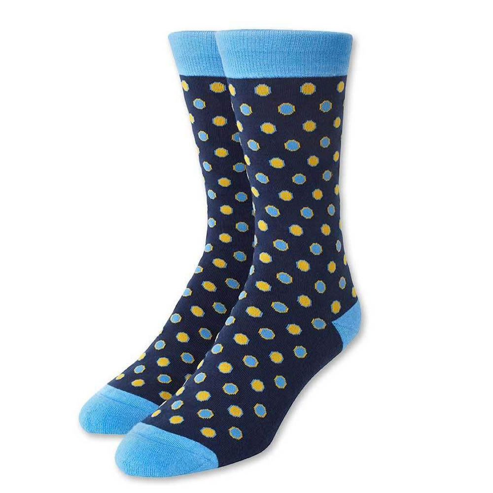 Navy Octagons Men's Socks