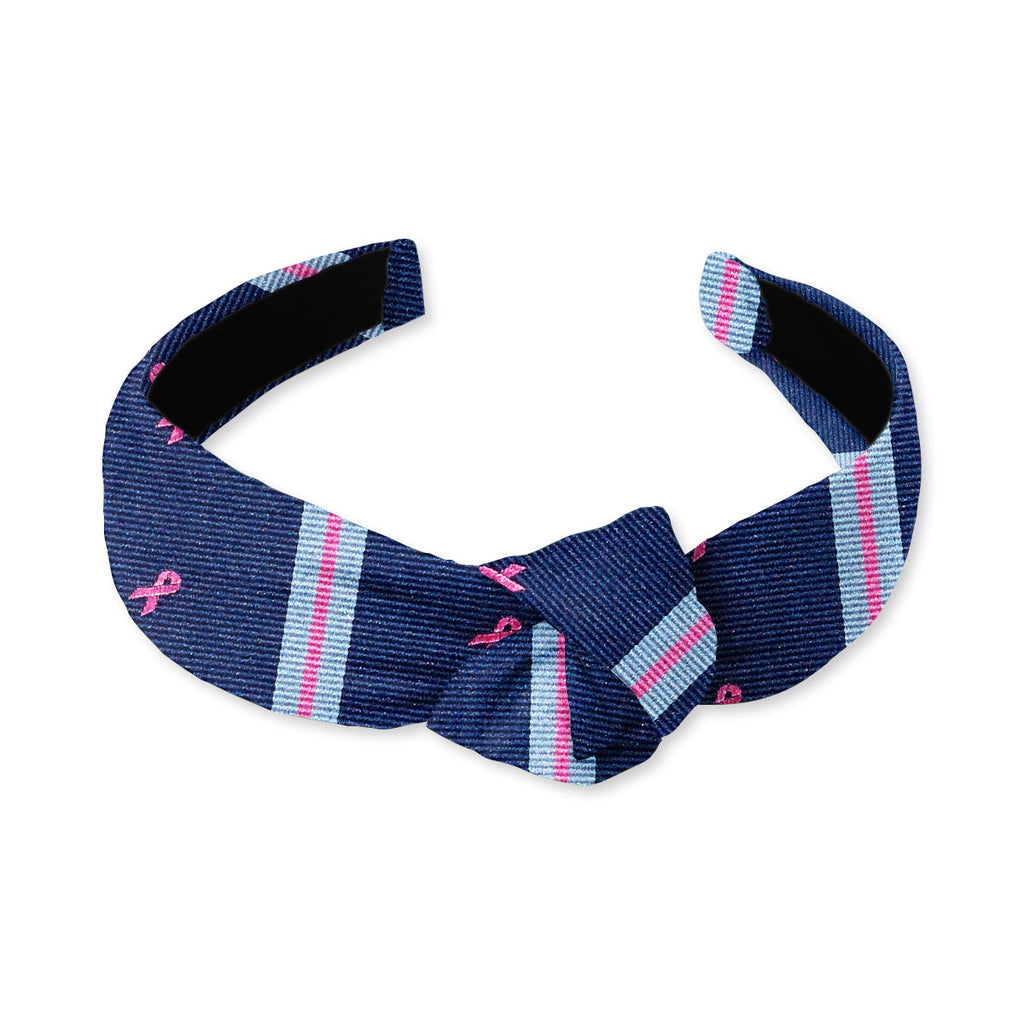 October Pink Ribbons Knotted Headband