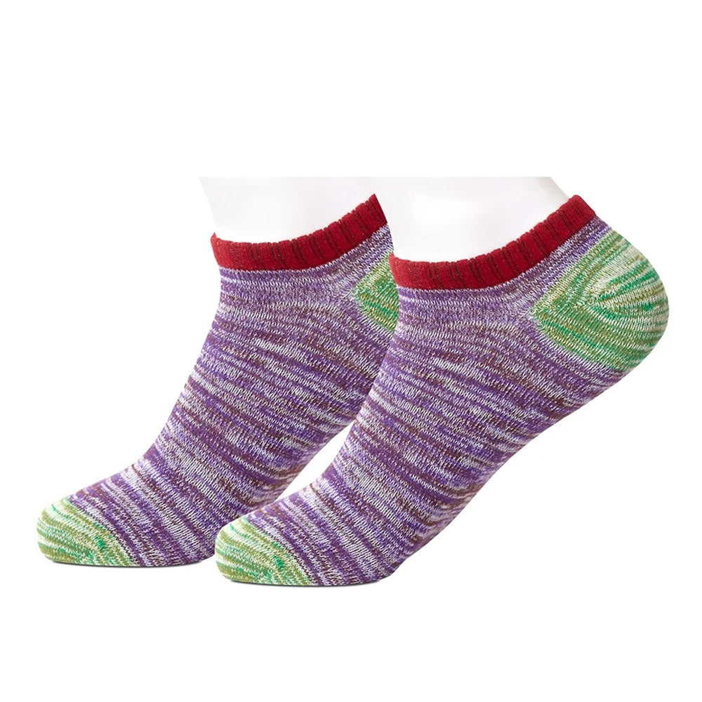 Purple and Green Rag Ankle Women's Socks
