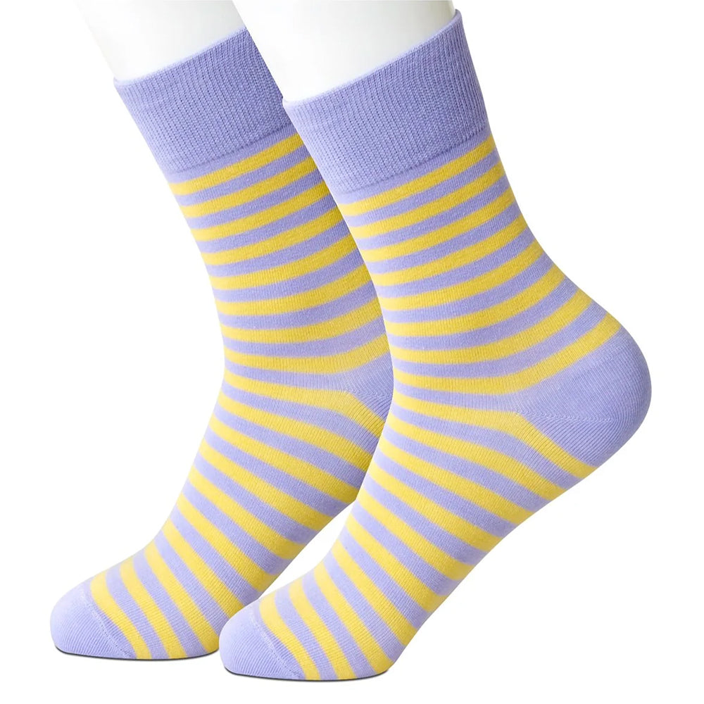 Purple and Gold Stripe Women's Socks
