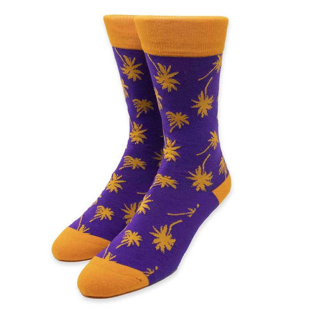 Palm Trees Purple Men's Socks