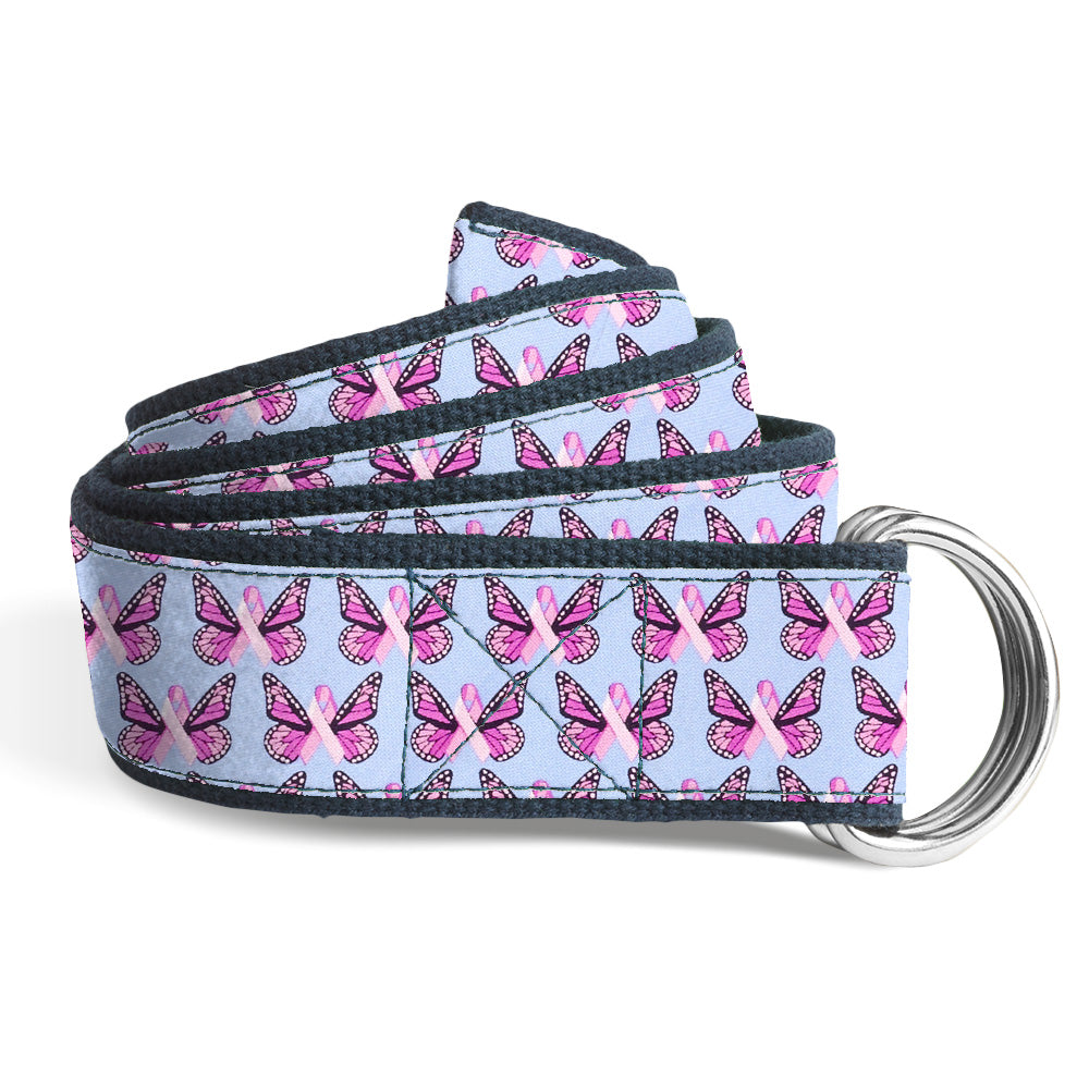 Papillon Pink - D-Ring Belts