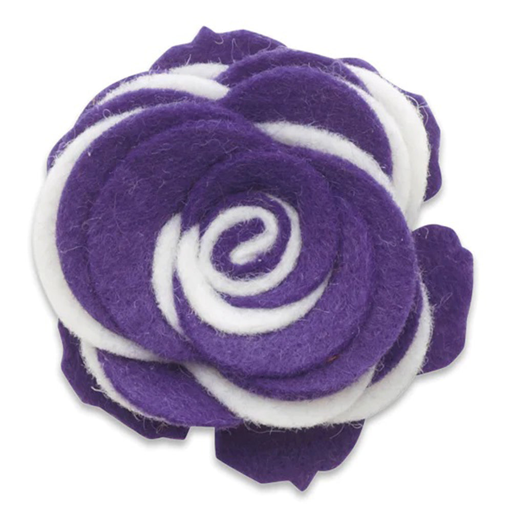 Collegiate Purple/White Twist - Beau Fleur Boutonniere