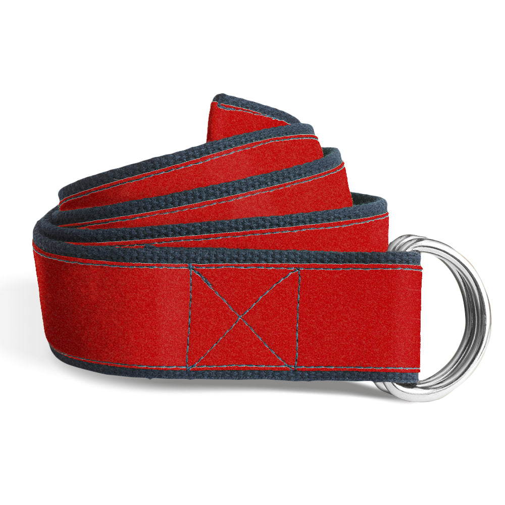 Red Charmeuse - D-Ring Belts