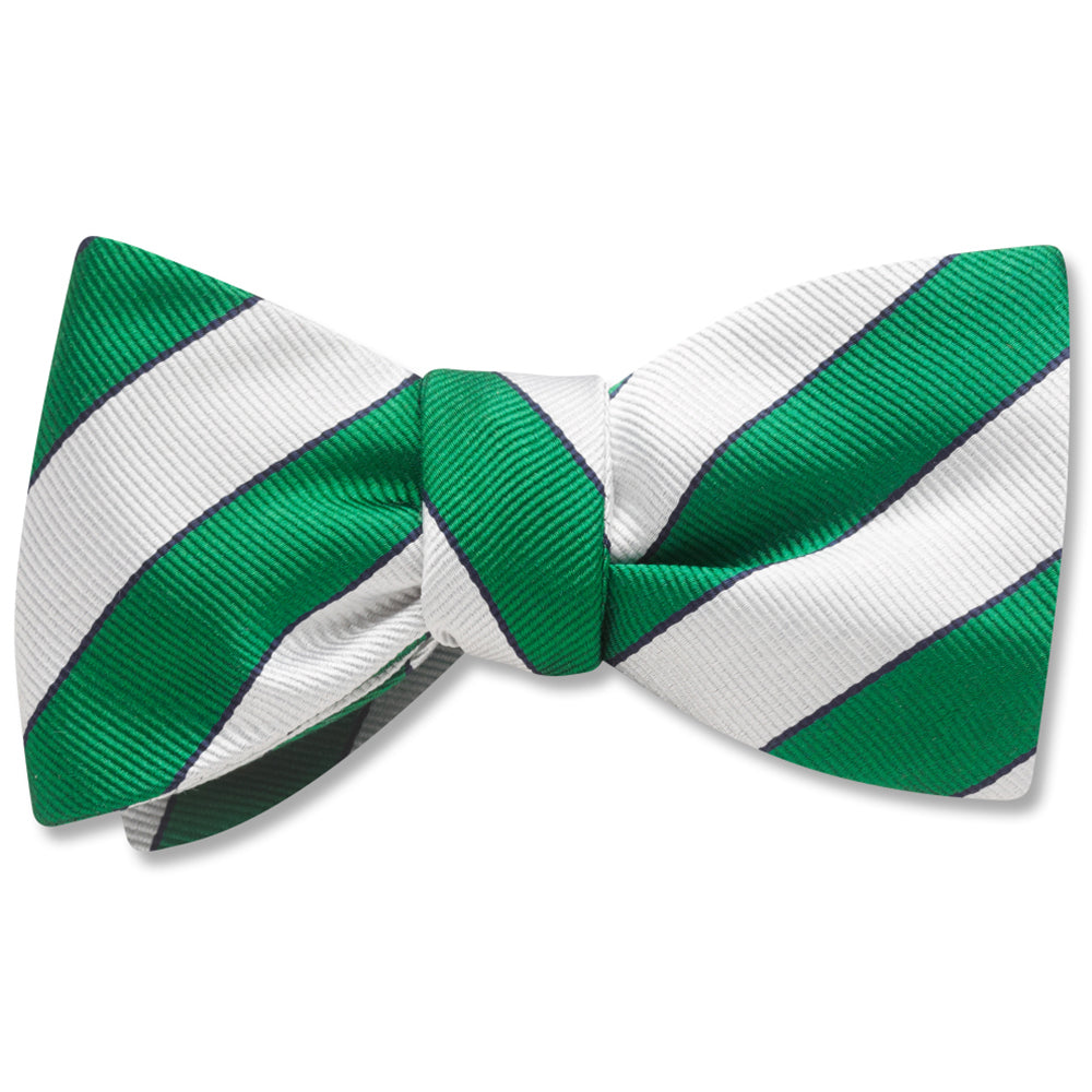 Scholastic Green/White bow ties
