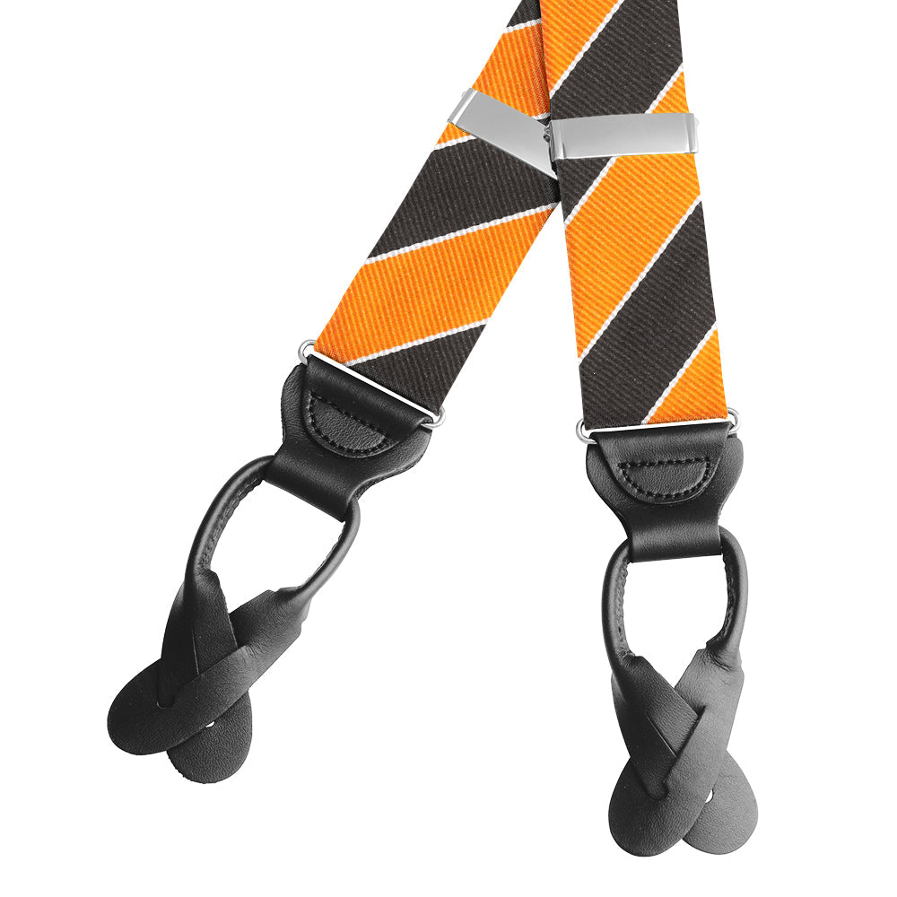Scholastic Orange/Black Braces/Suspenders