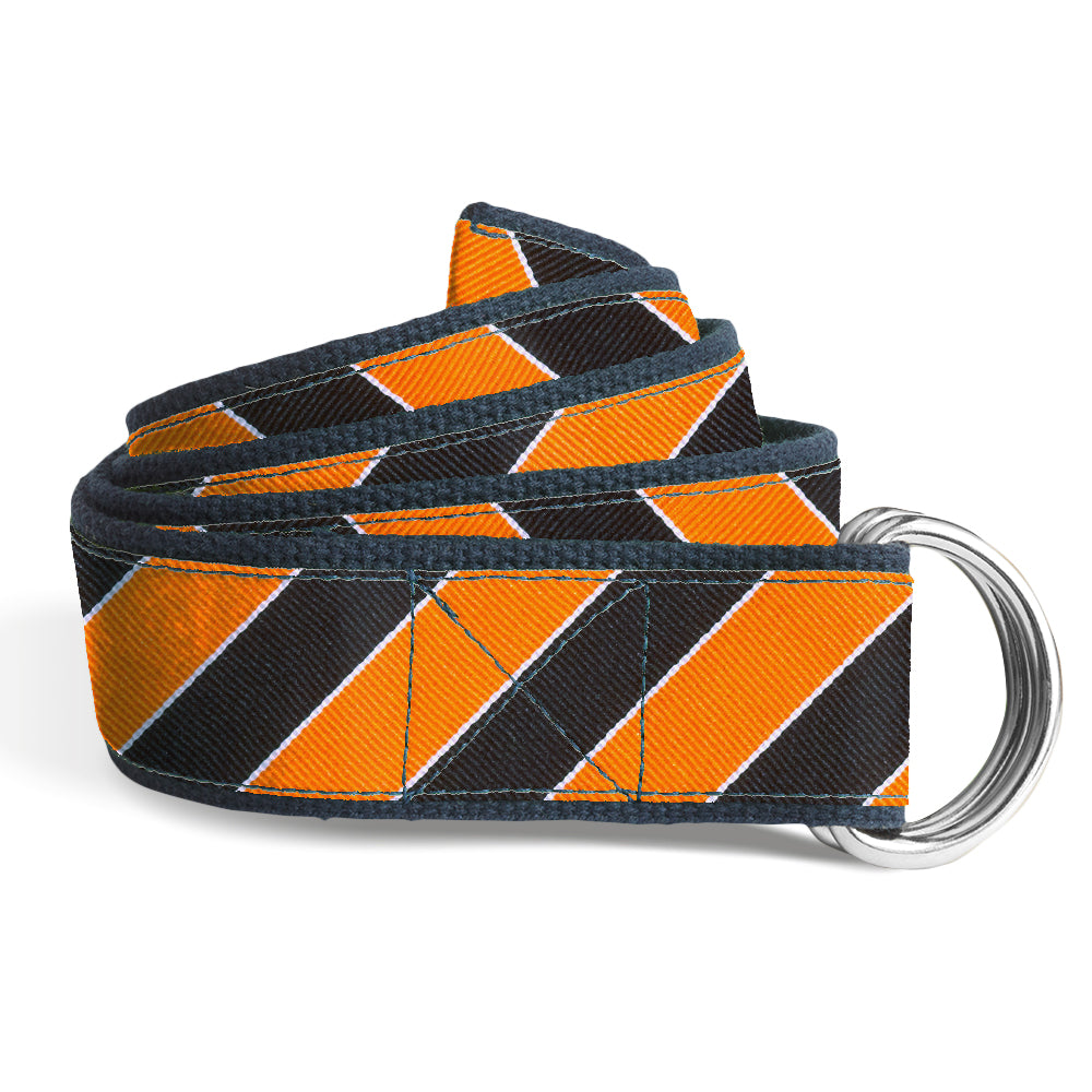 Scholastic Orange/Black - D-Ring Belts