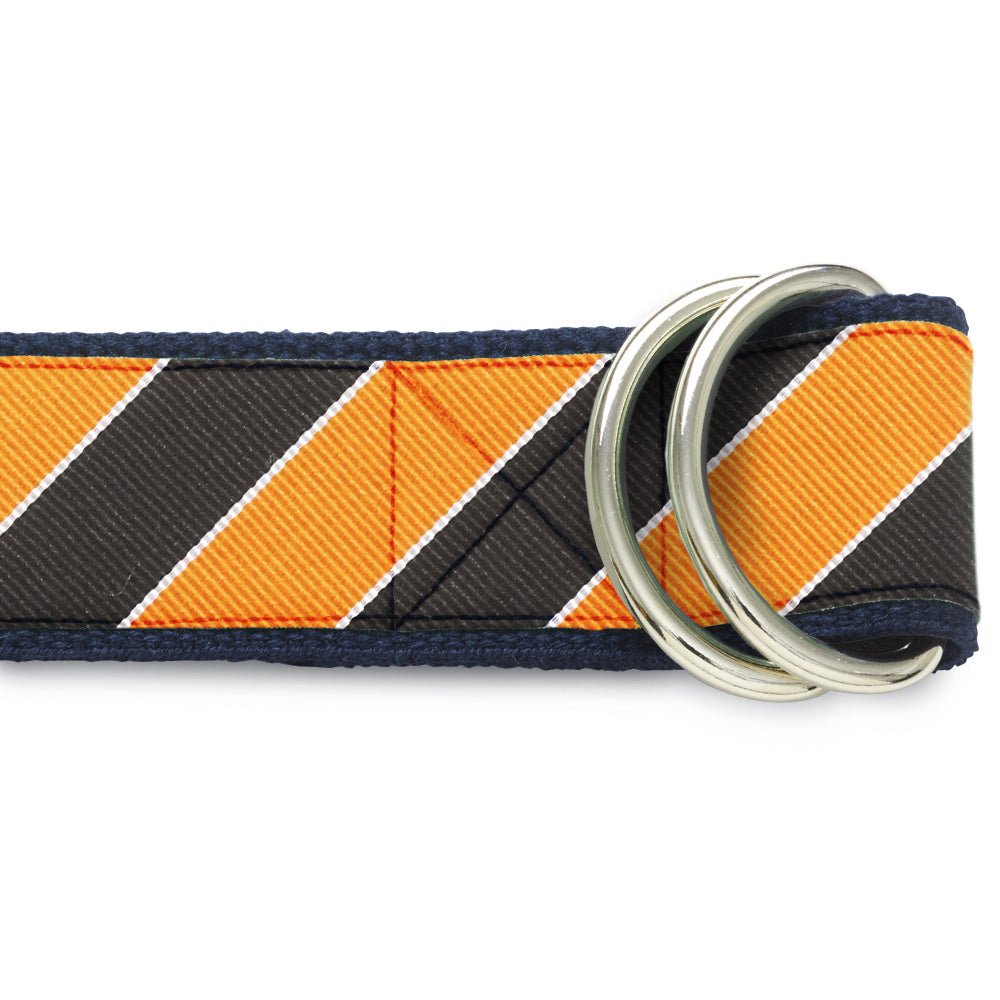 Scholastic Orange/Black D-Ring Belts