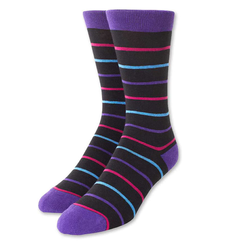 Slim Stripes Purple Men’s Socks