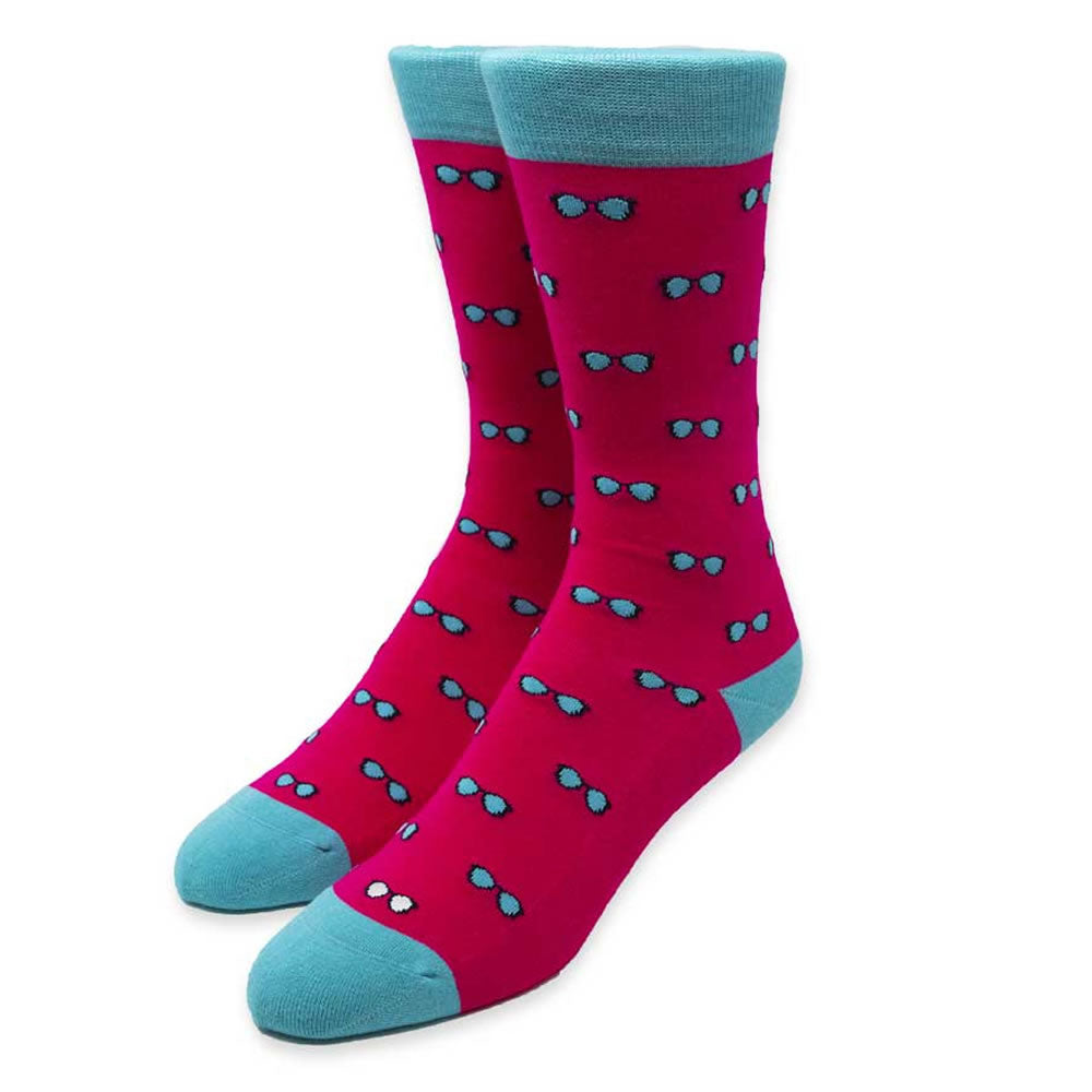 Spectacles Pink Men's Socks