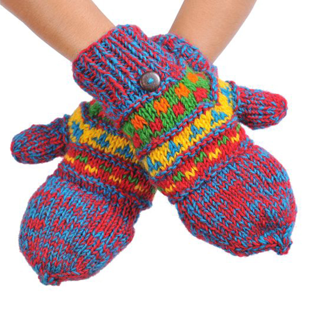 Tribal Red Mittens