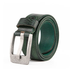 Premium Leather Belt Vintage Green by Beau Ties of Vermont display picture 2