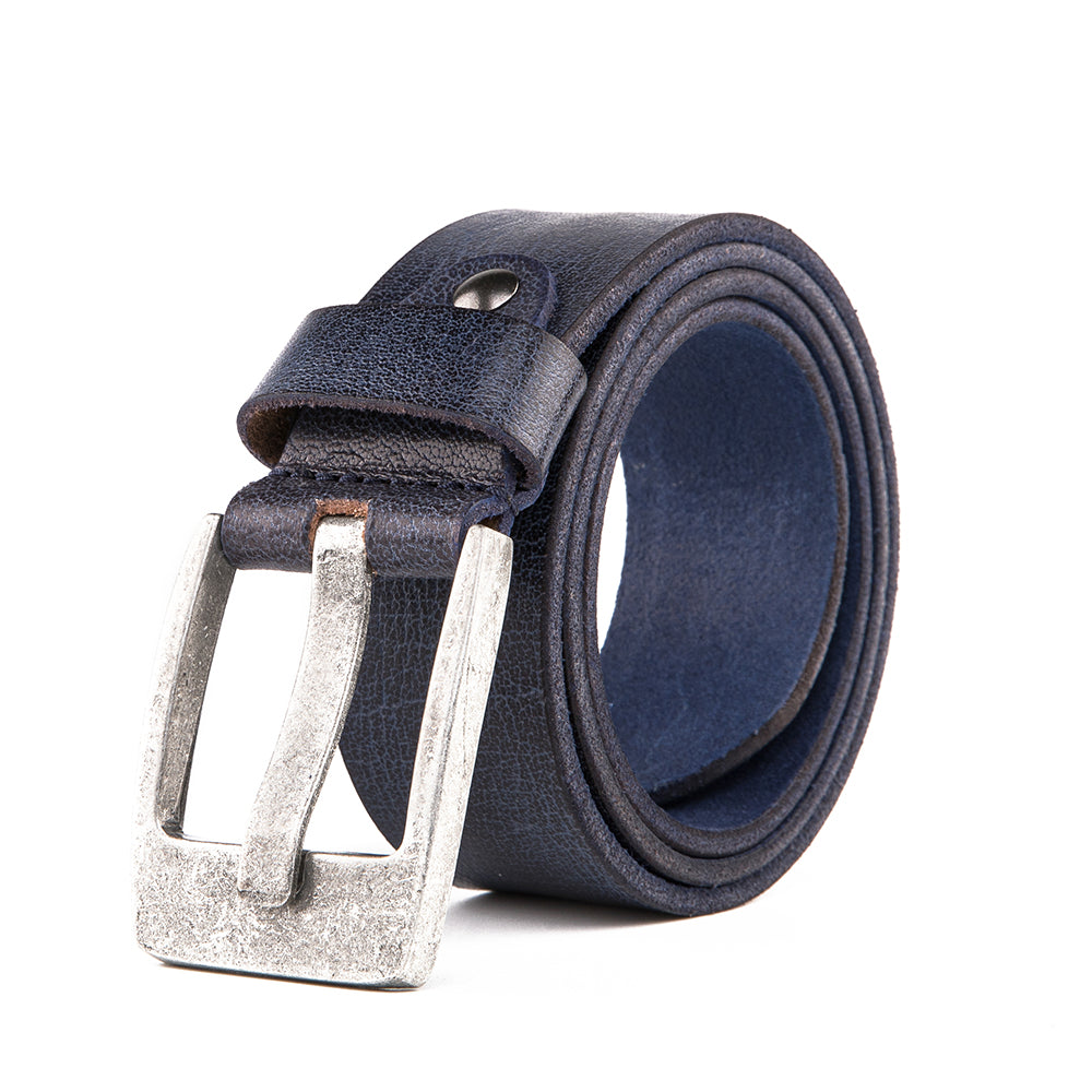 Premium Casual Leather Belt - Vintage Navy