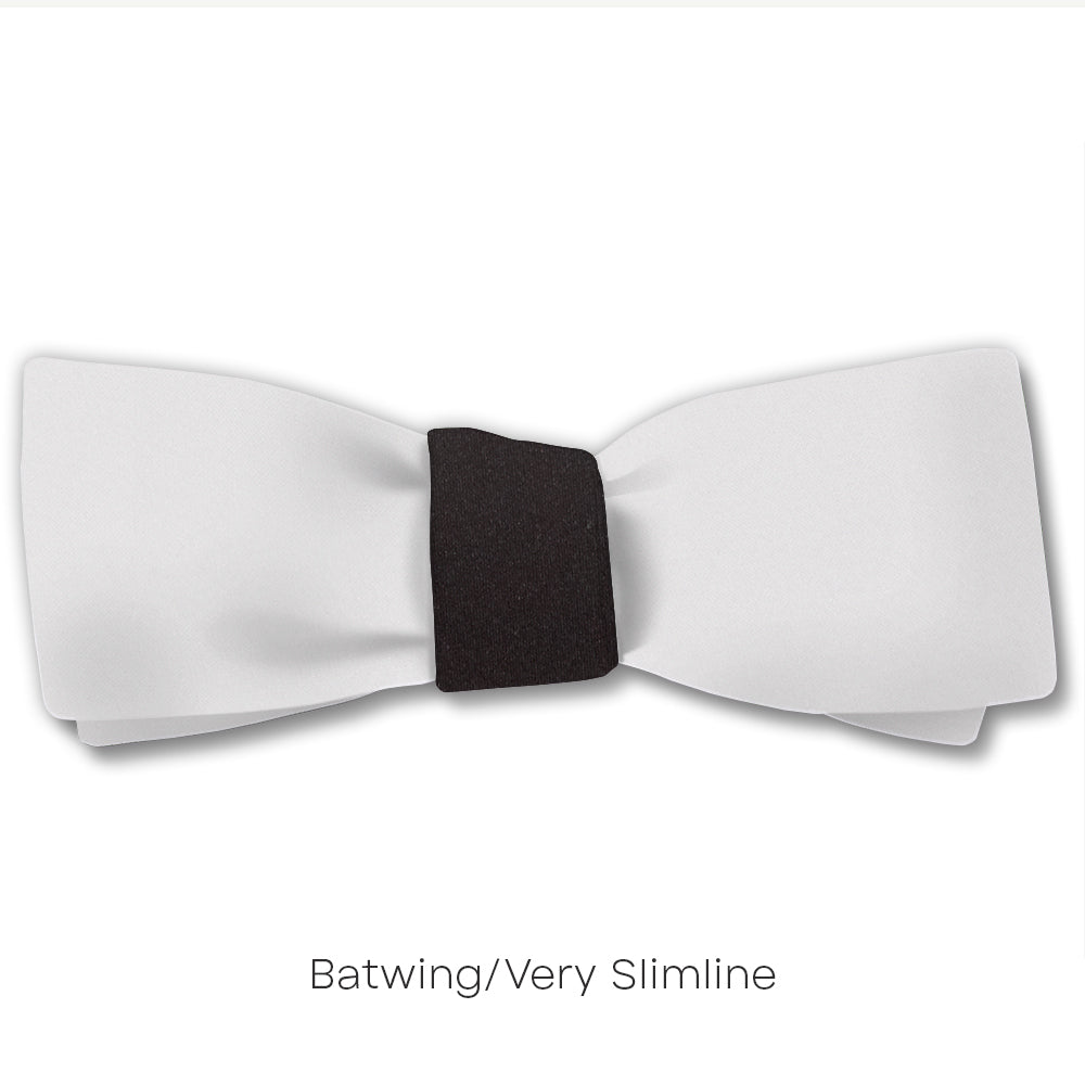 White/Black Charmeuse - Reversible bow ties