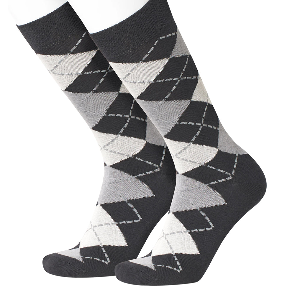 Argyle Ebony Men's Socks