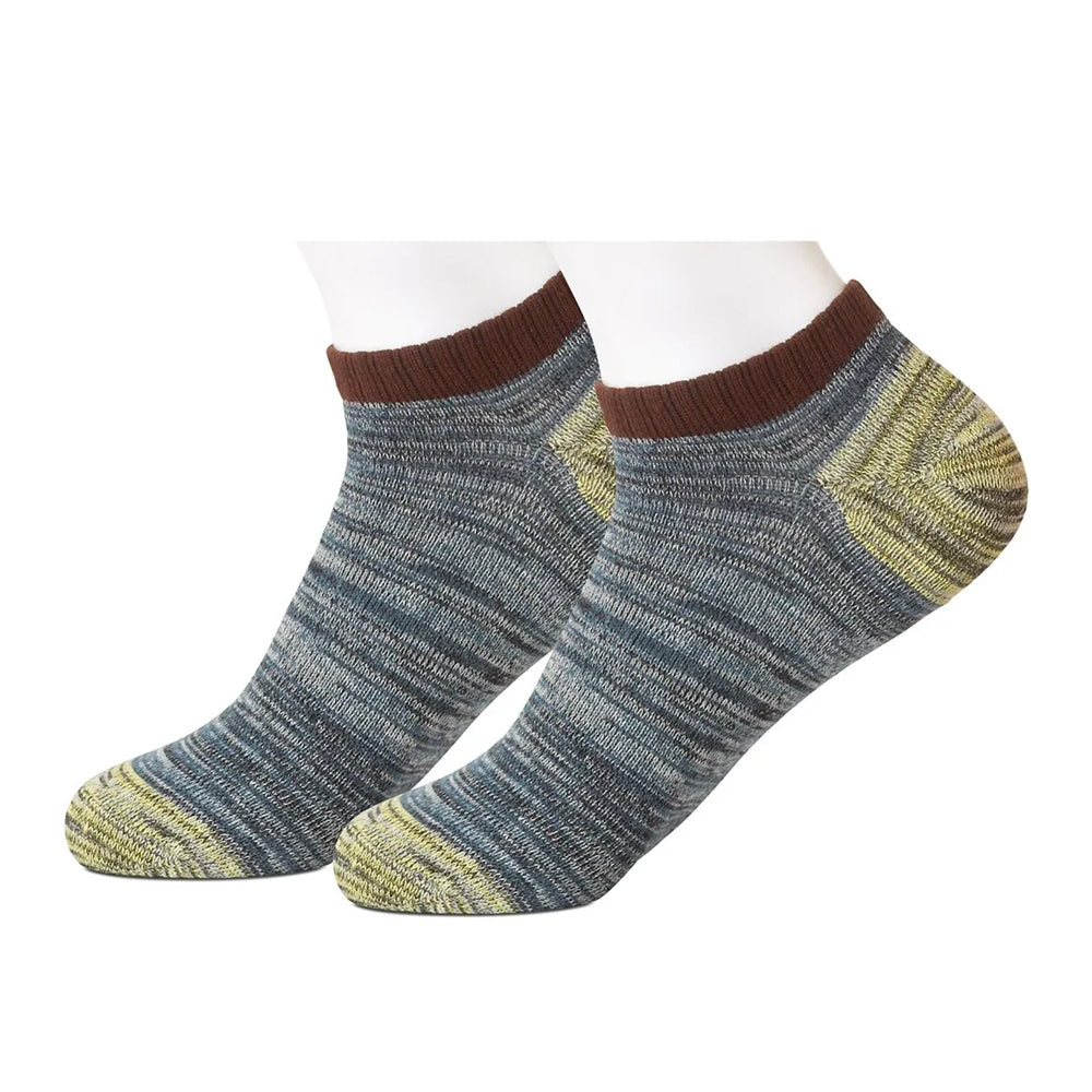 Brown and Grey Rag Ankle Women's Socks