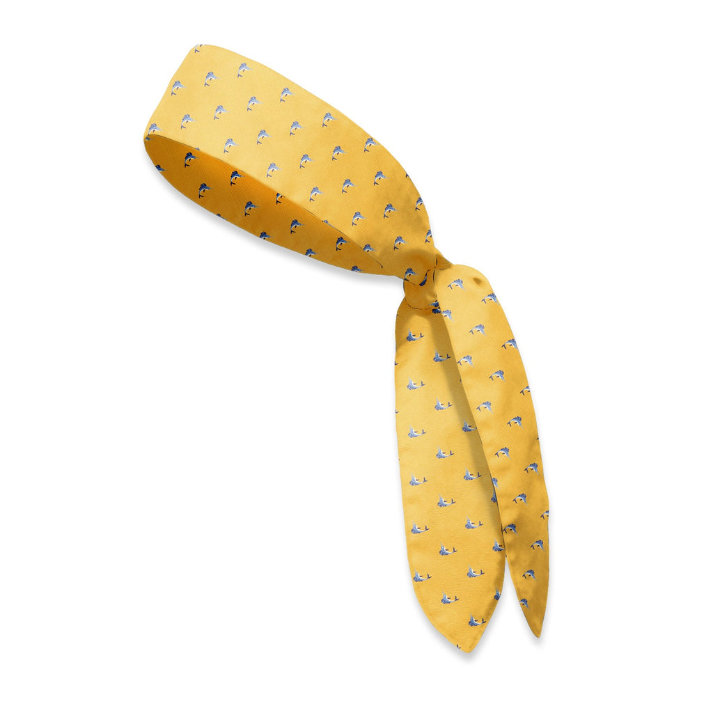 Blue Marlin Gold Hair Scarf