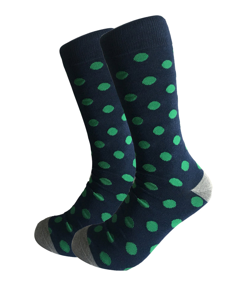 Bright Green Dots Men's Socks