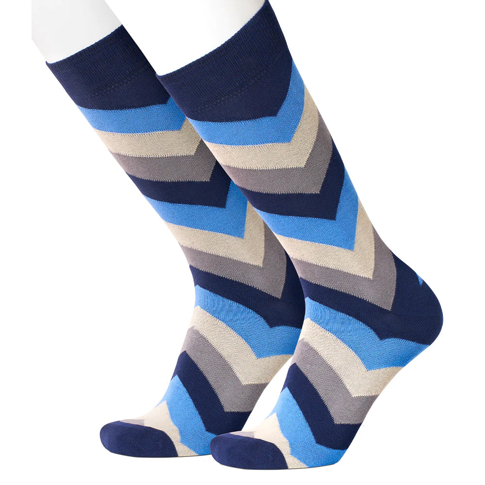 Chevron Navy Men's Socks