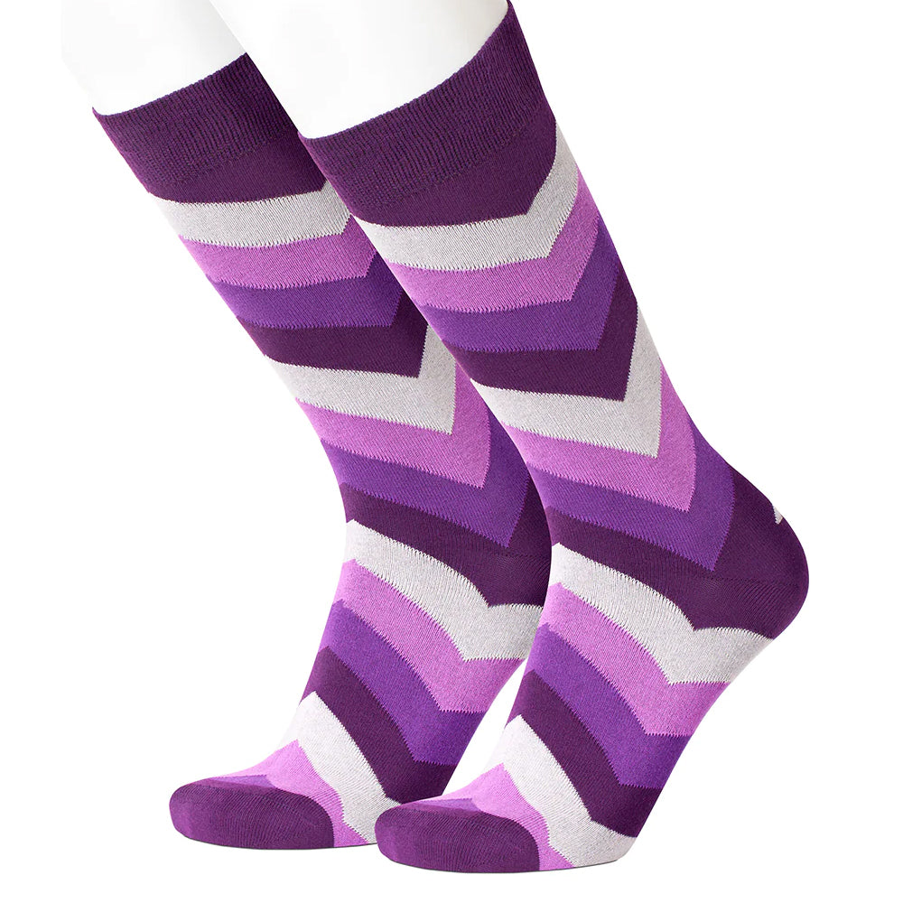 Chevron Purple Men's Socks