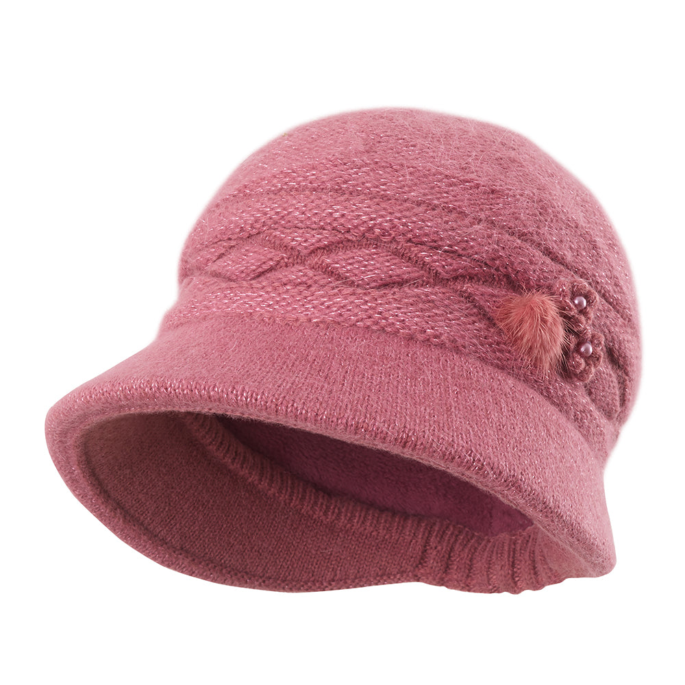Cloche Rose Quartz Woman's Hat